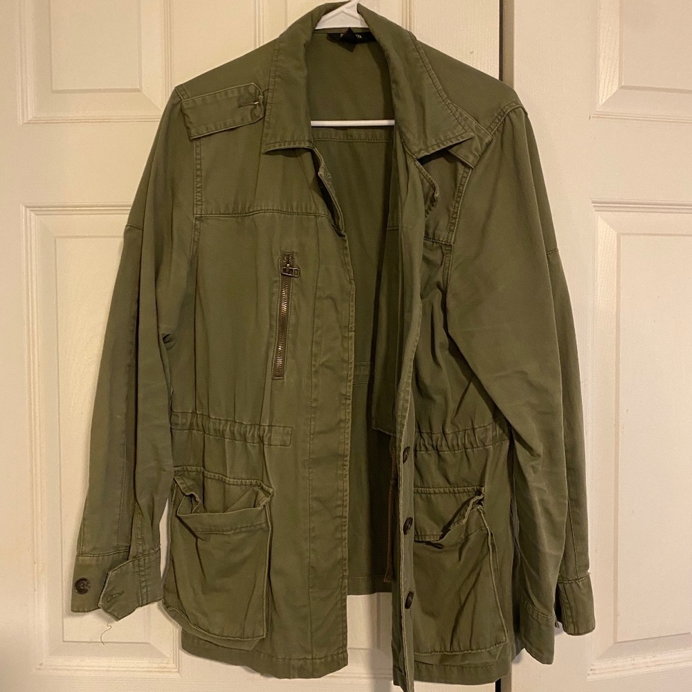 Style & Co Green Army Jacket, size L